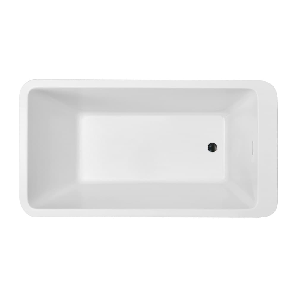 60 inch Streamline NPT9250BL Freestanding Bathtub with Internal Drain