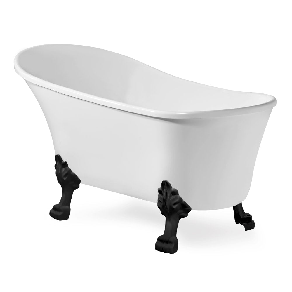 59 inch Streamline NPT9347BL-BL Clawfoot Bathtub with Internal Drain