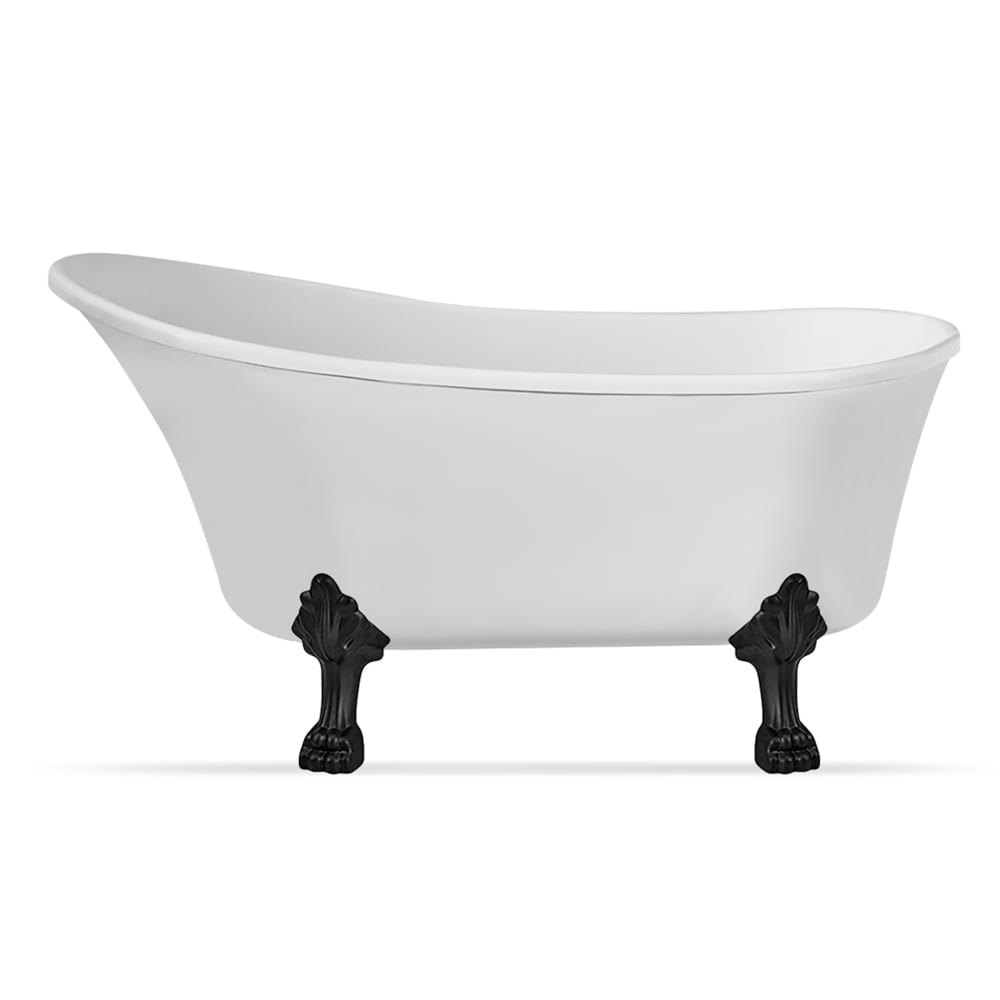 67 inch Streamline NPT9349BL-BL Clawfoot Bathtub with Internal Drain