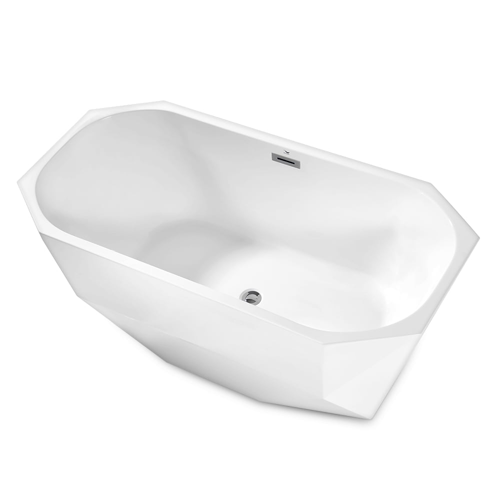 67 inch Streamline NPT9622CH Freestanding Bathtub with Internal Drain