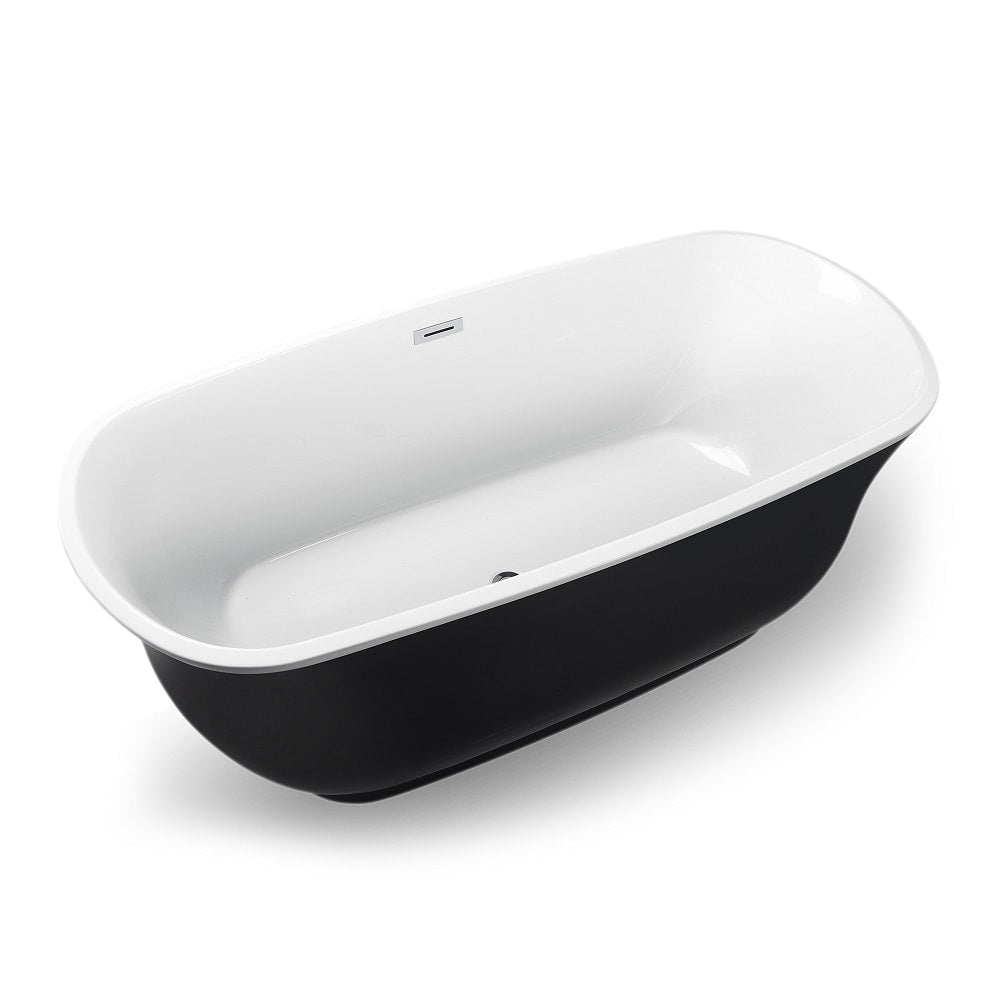 67 inch Streamline NPT9663CH Freestanding Bathtub with Internal Drain