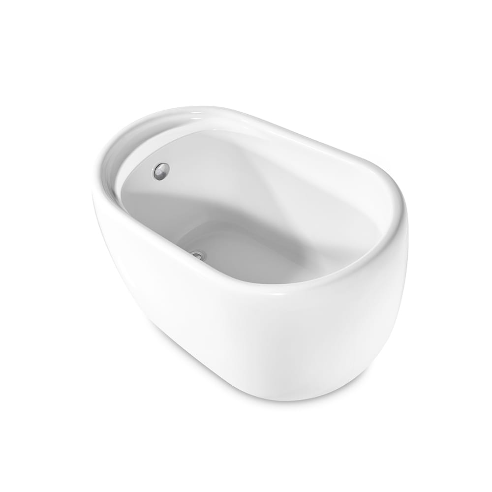 Baignoire autoportante Streamline NPT92040CH de 51 pouces avec drain interne