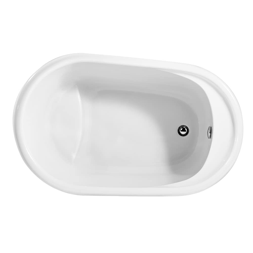 Baignoire autoportante Streamline NPT92040CH de 51 pouces avec drain interne