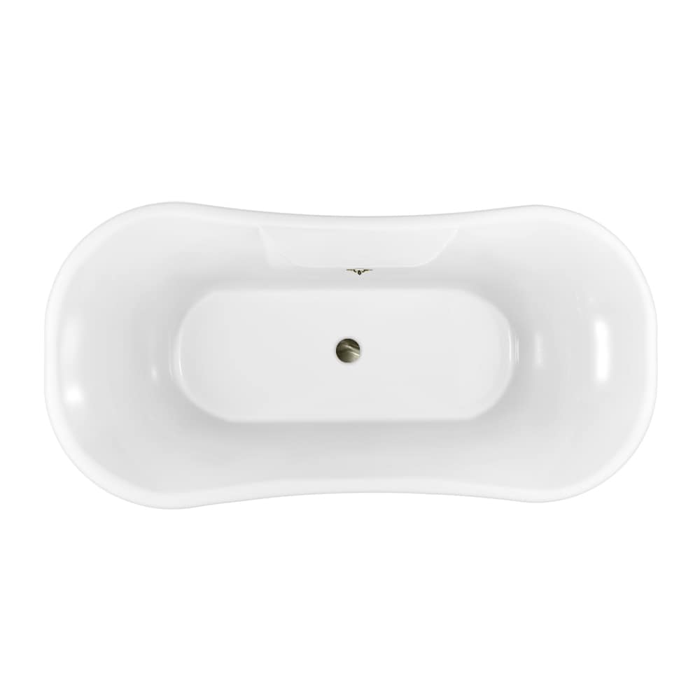 68 inch Streamline NPT9103BNK-BNK Clawfoot Bathtub with External Drain
