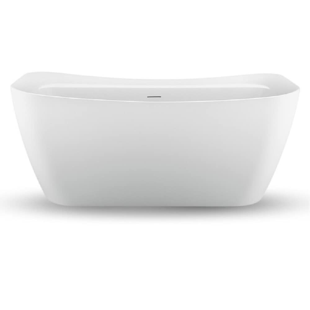 Baignoire autoportante Streamline NPT91720WH de 59 pouces avec drain interne