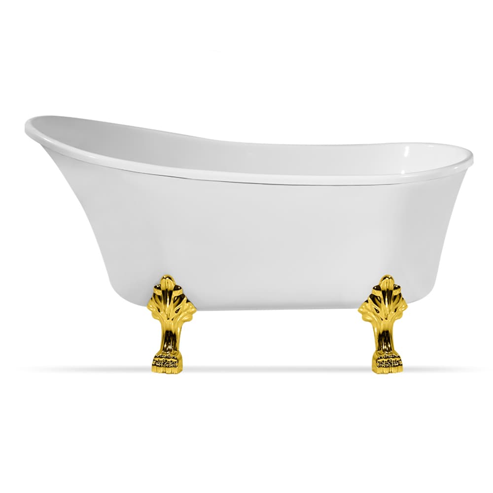 67 inch Streamline NPT9349GLD-GLD Clawfoot Bathtub with Internal Drain