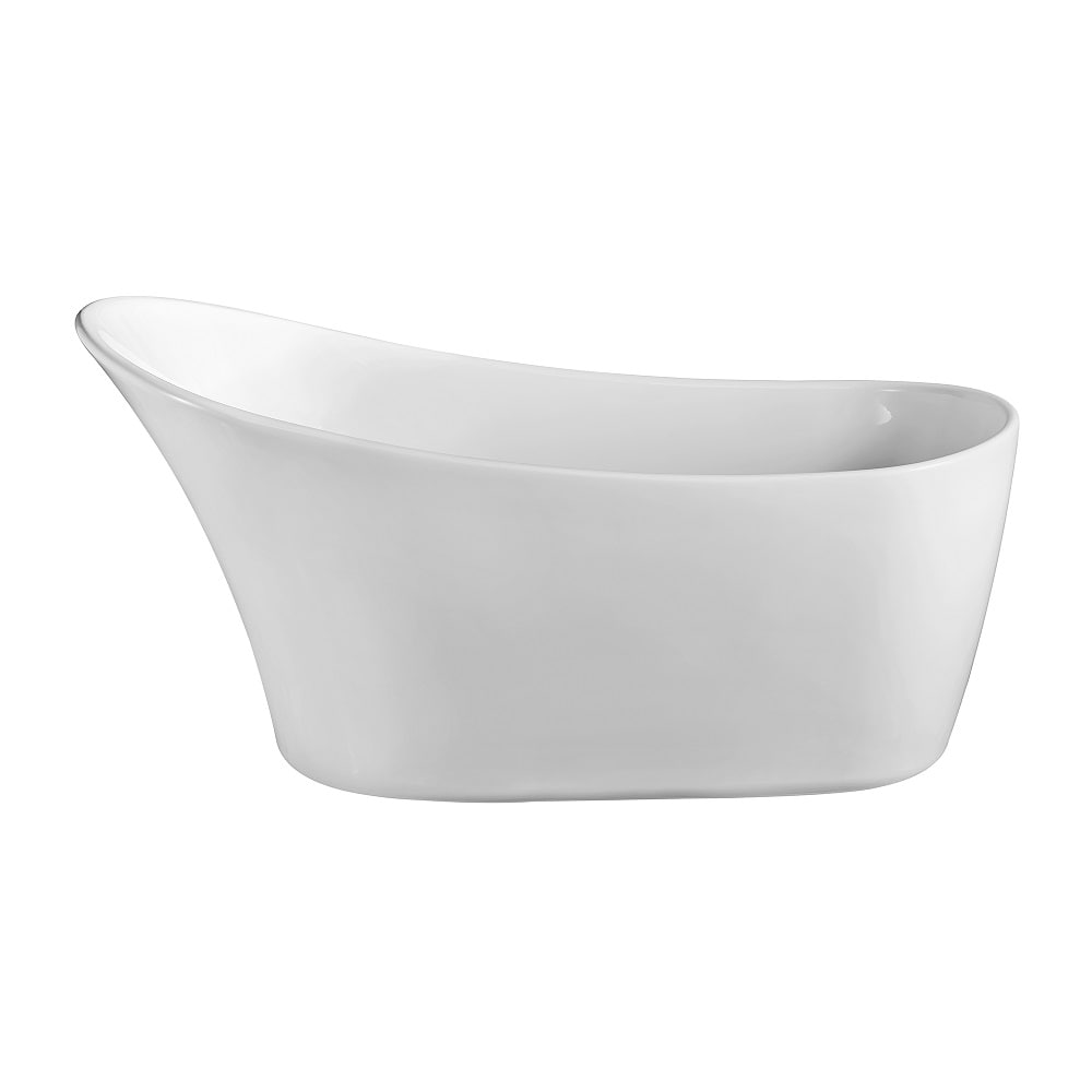 59 inch Streamline NPT9820GLD Soaking Freestanding Bathtub with Internal Drain