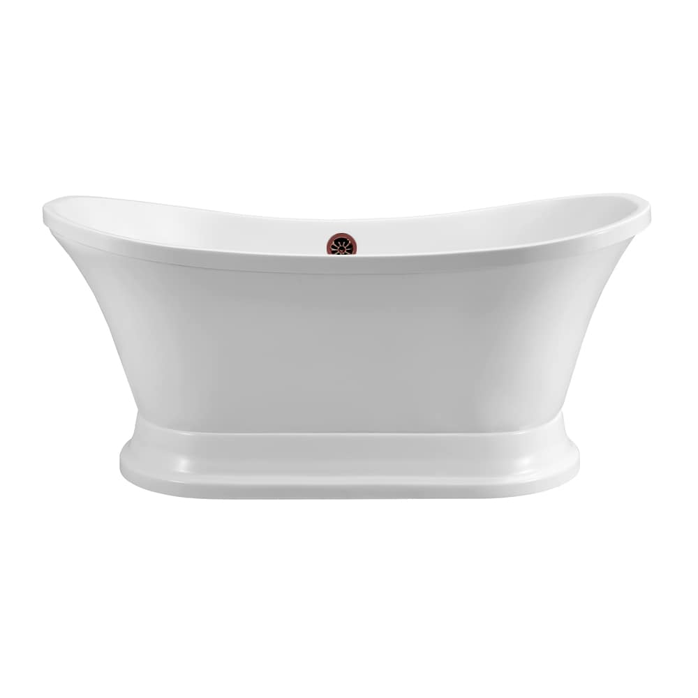 60 inch Streamline N10280ORB Soaking Freestanding Bathtub with External Drain