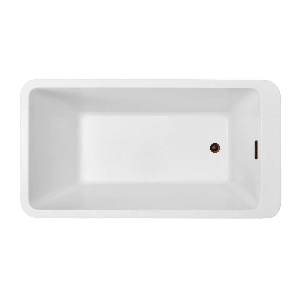 60 inch Streamline NPT9240ORB Soaking Freestanding Bathtub with Internal Drain