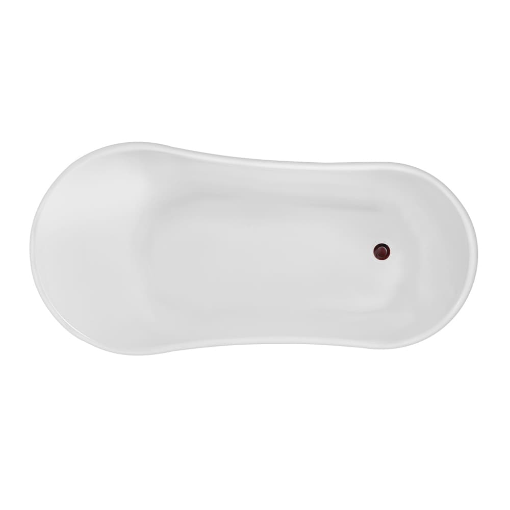 59 inch Streamline NPT9347ORB-ORB Clawfoot Bathtub with Internal Drain