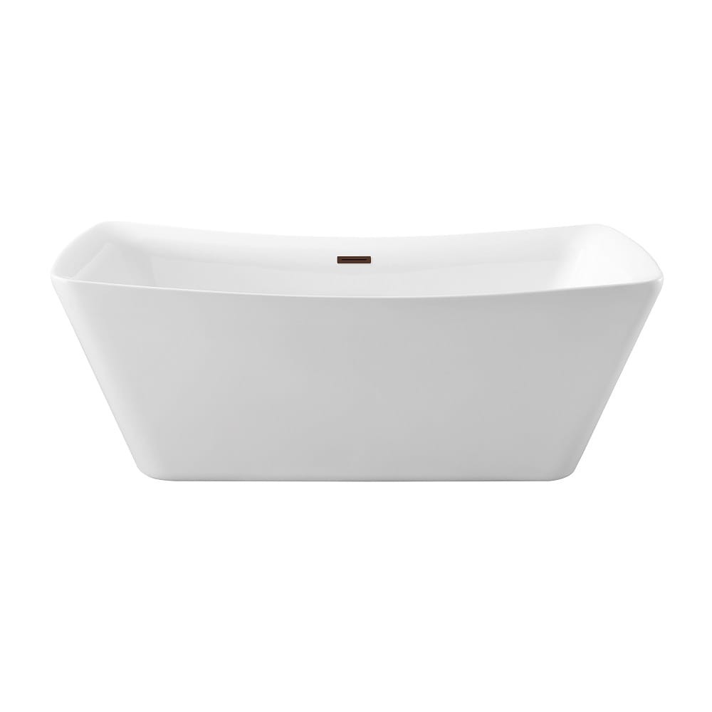 70 inch Streamline NPT9542ORB Soaking Freestanding Bathtub with Internal Drain
