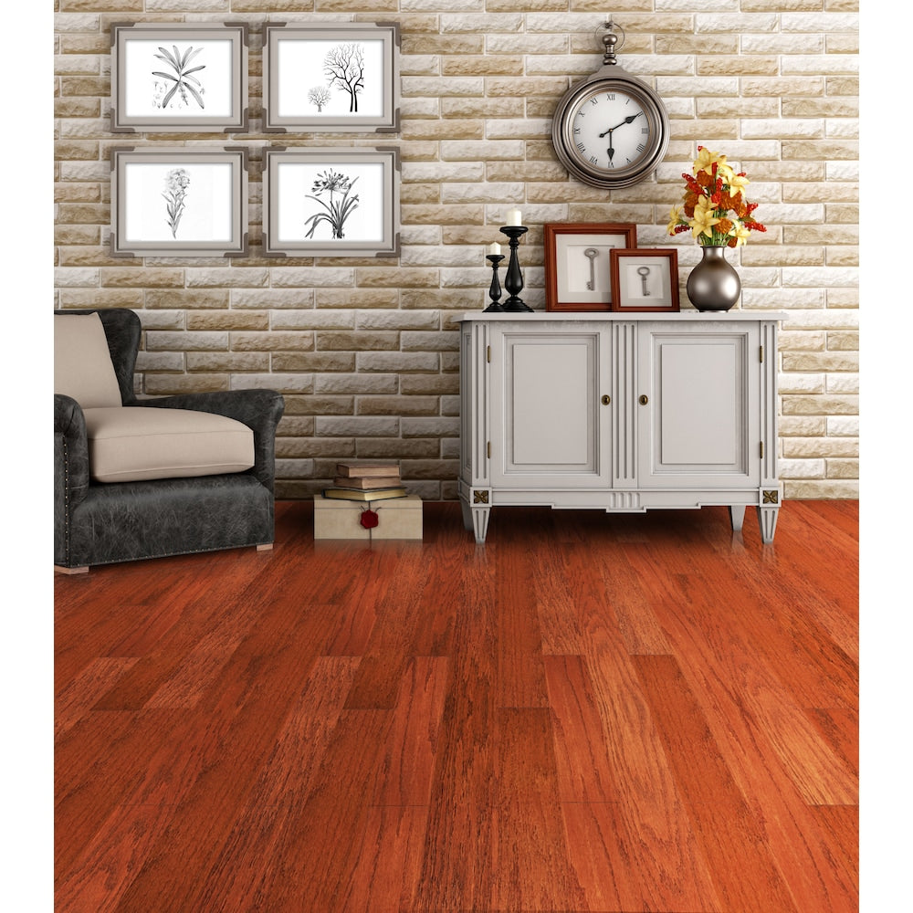 Plancher de bois franc d'ingénierie RedOak Chestnut, 1/2 po x 5 po x longueurs variables (26,25 pi2/boîte)