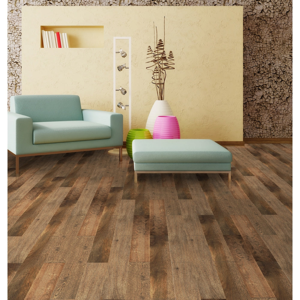 Plancher, bois franc d'ingénierie, lisse, 3/8 po x 5 po x longueurs variables, bouleau (29,53 pi2/boîte)