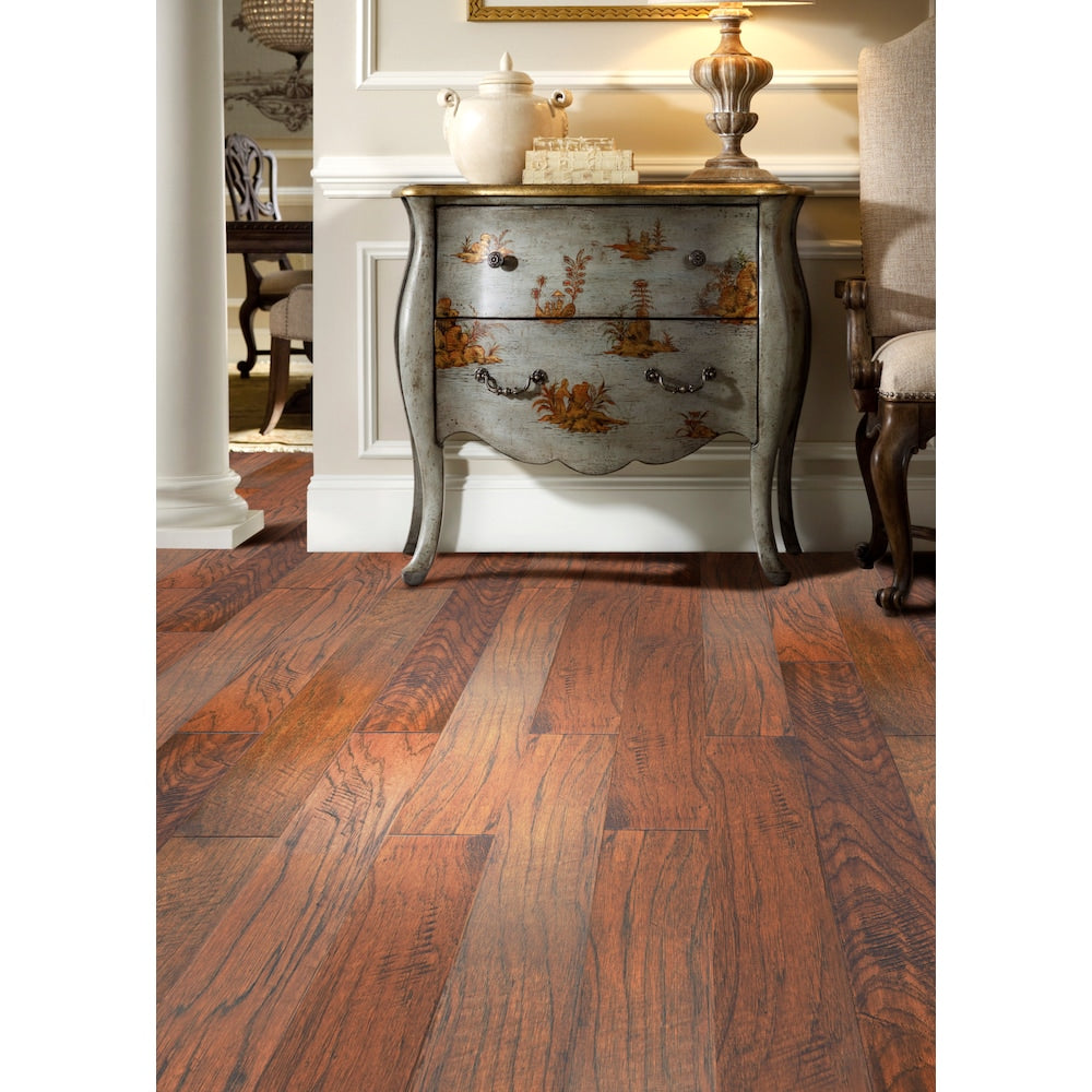 Plancher, bois franc d'ingénierie, 3/8 po x 5 po x longueurs variables, Hickory Prairie (33,05 pi2/boîte)