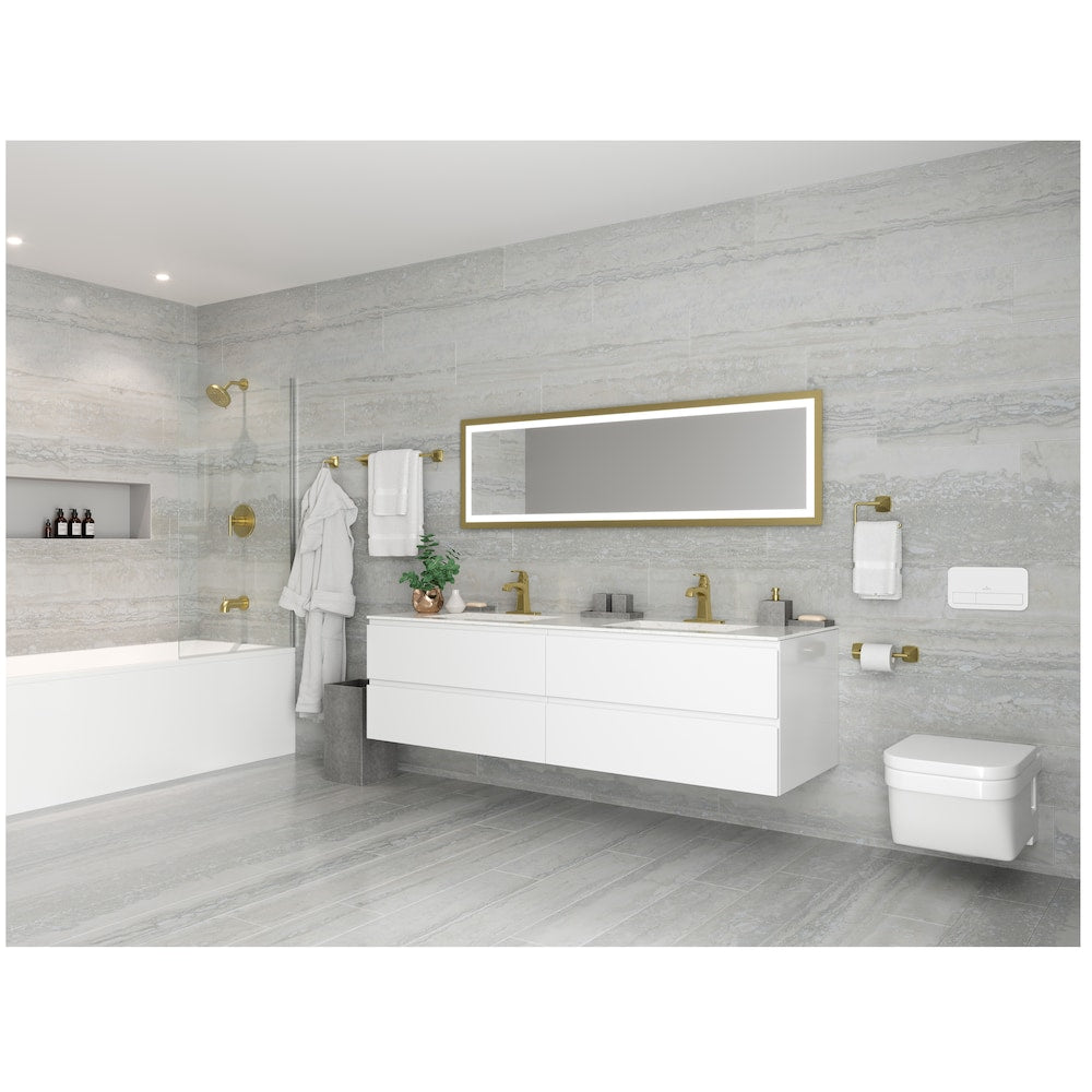 Bloor Single Handle 1 or 3 Hole Brushed Gold Bathroom Sink Faucet/Tap