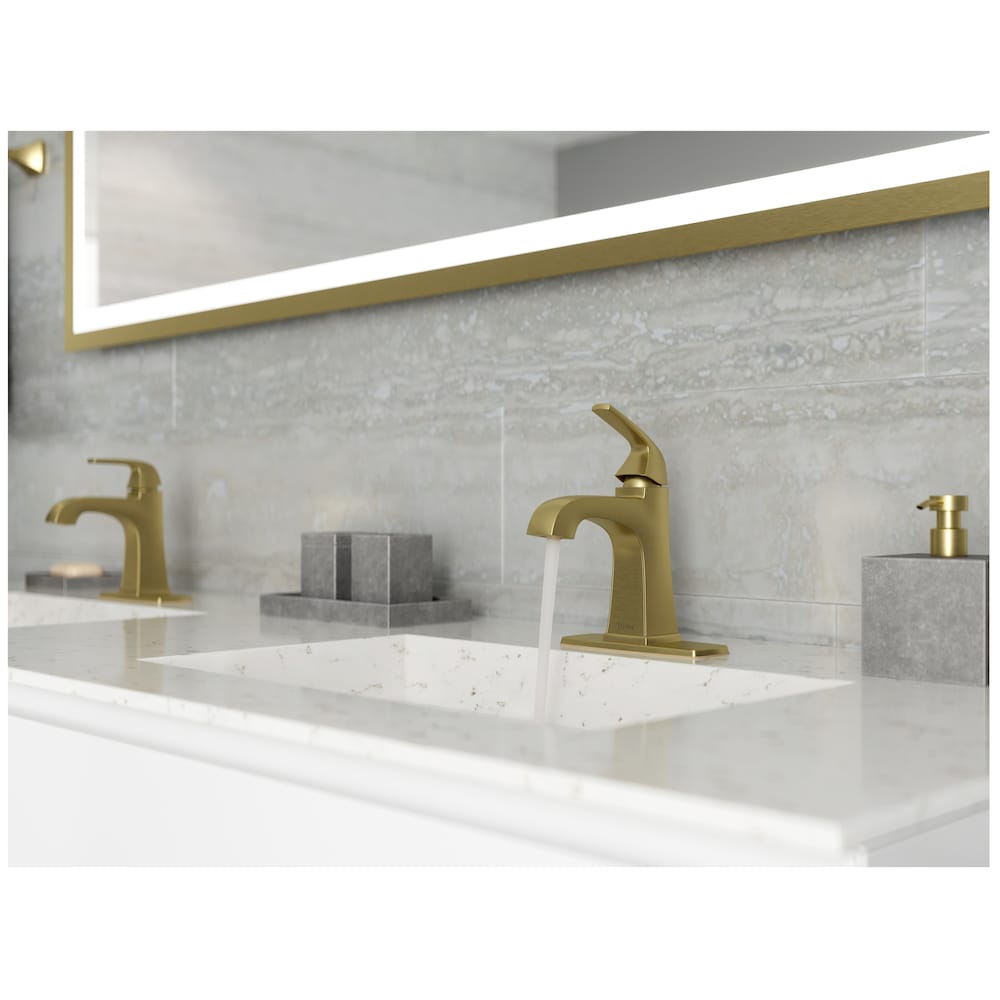 Bloor Single Handle 1 or 3 Hole Brushed Gold Bathroom Sink Faucet/Tap