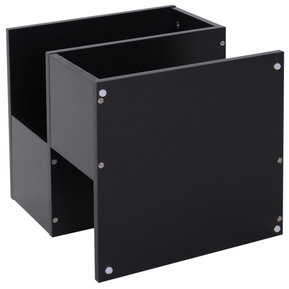 Square 2 Tier Coffee Side Table Storage Shelf Rack Living Room Black