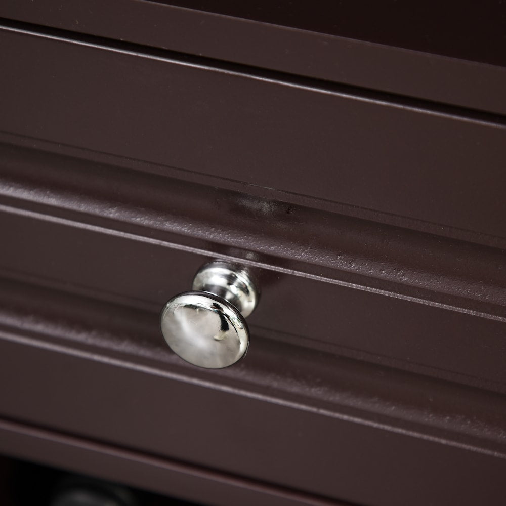 Kitchen Buffet Dining Server Storage Cabinet With Drawer Wine Rack Espresso