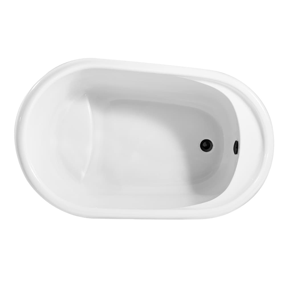 Baignoire autoportante Streamline NPT92040BL de 51 pouces avec drain interne