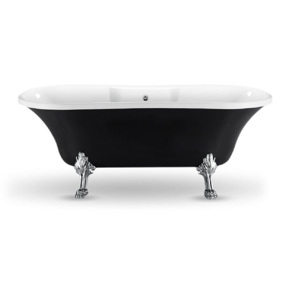 68 inch Streamline NPT9103CH-CH Clawfoot Bathtub with External Drain