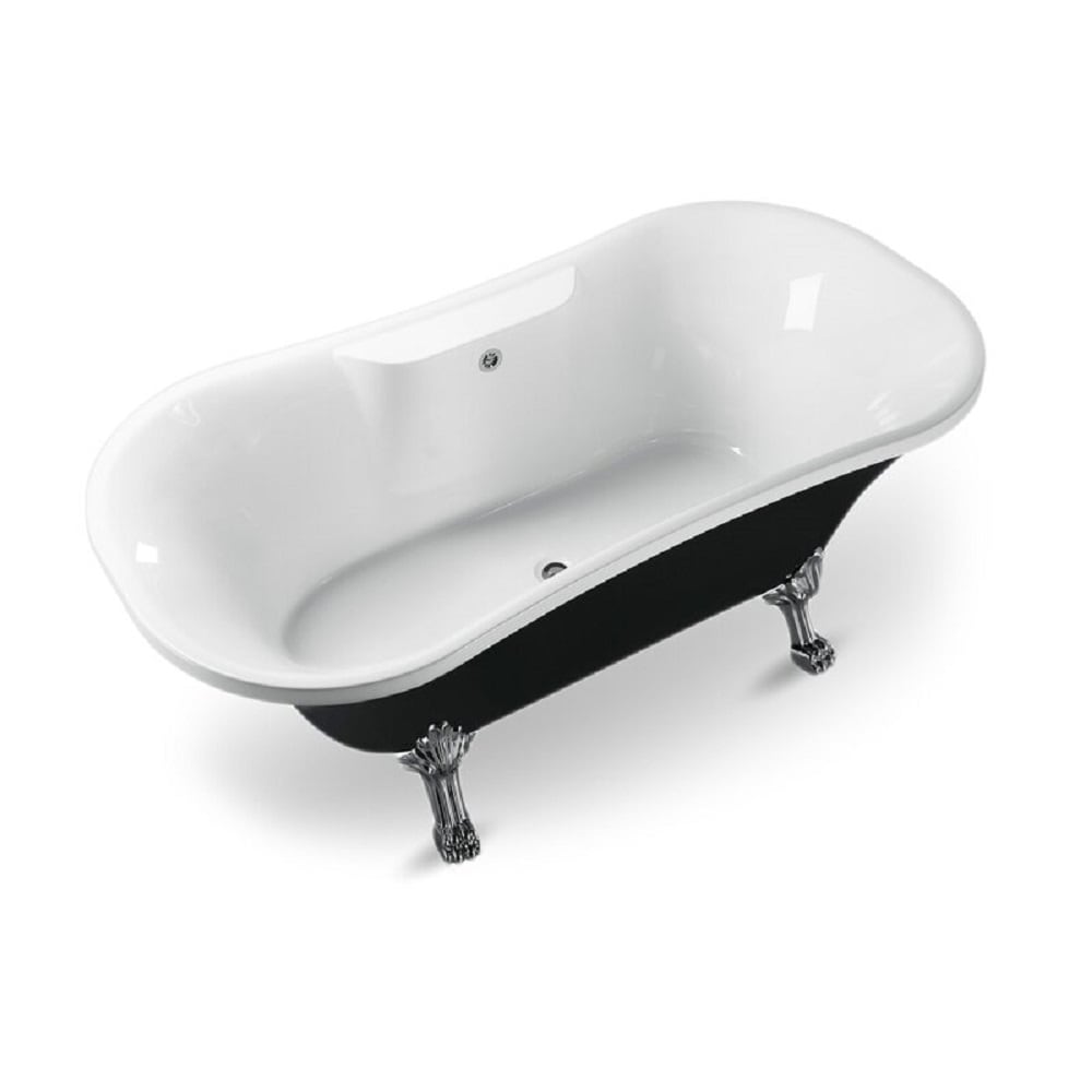 68 inch Streamline NPT9103CH-CH Clawfoot Bathtub with External Drain
