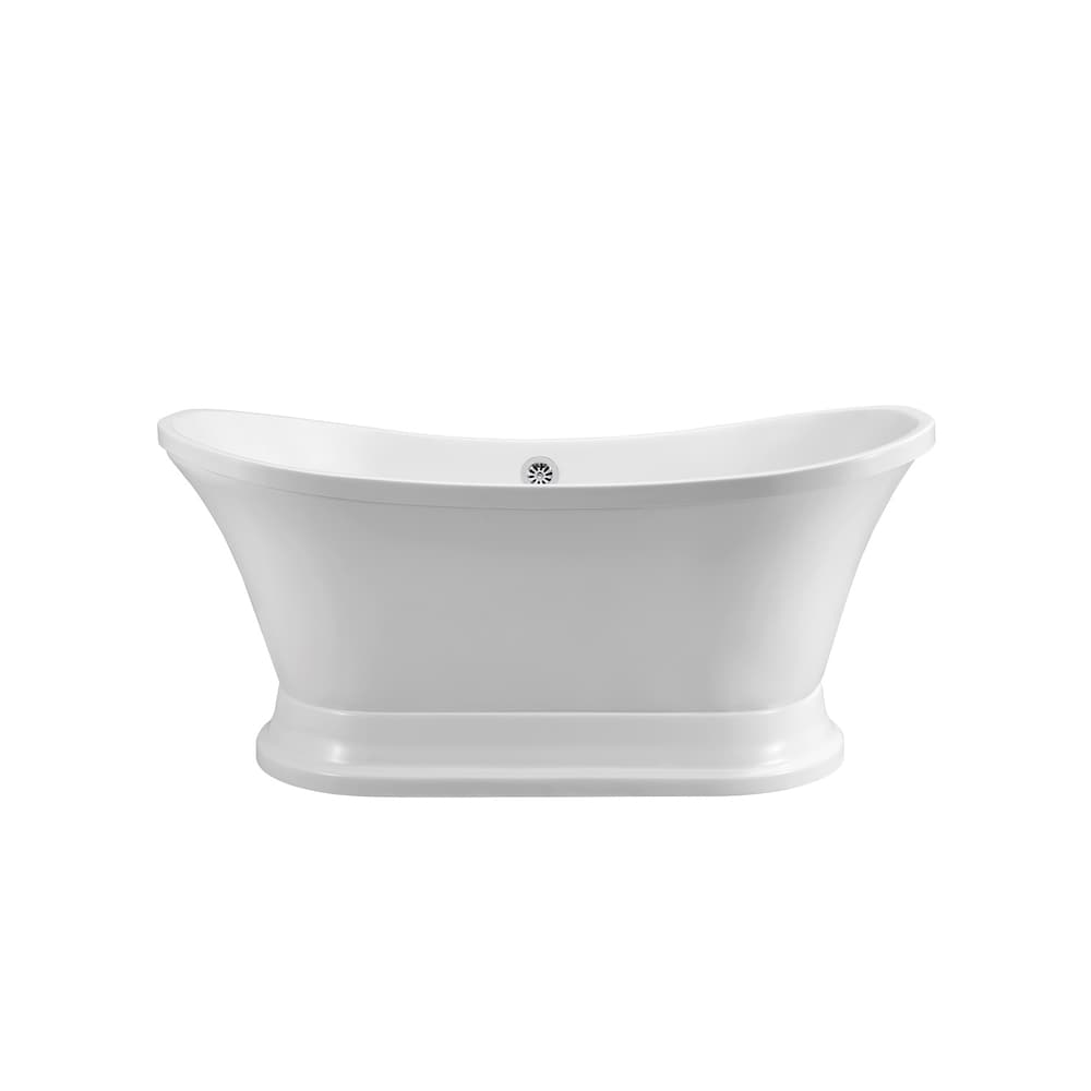 60 inch Streamline NPT9200CH Soaking Freestanding Bathtub with External Drain