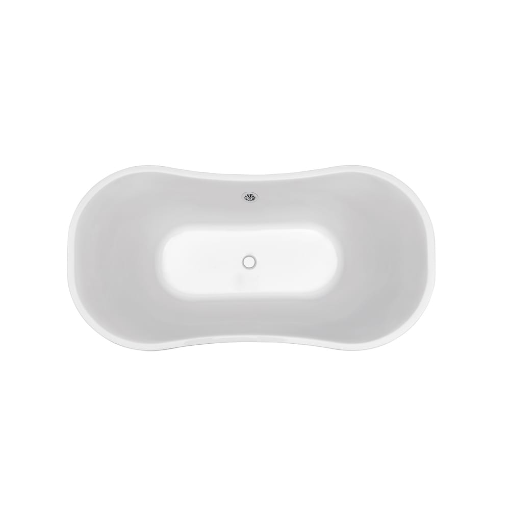 60 inch Streamline NPT9200CH Soaking Freestanding Bathtub with External Drain