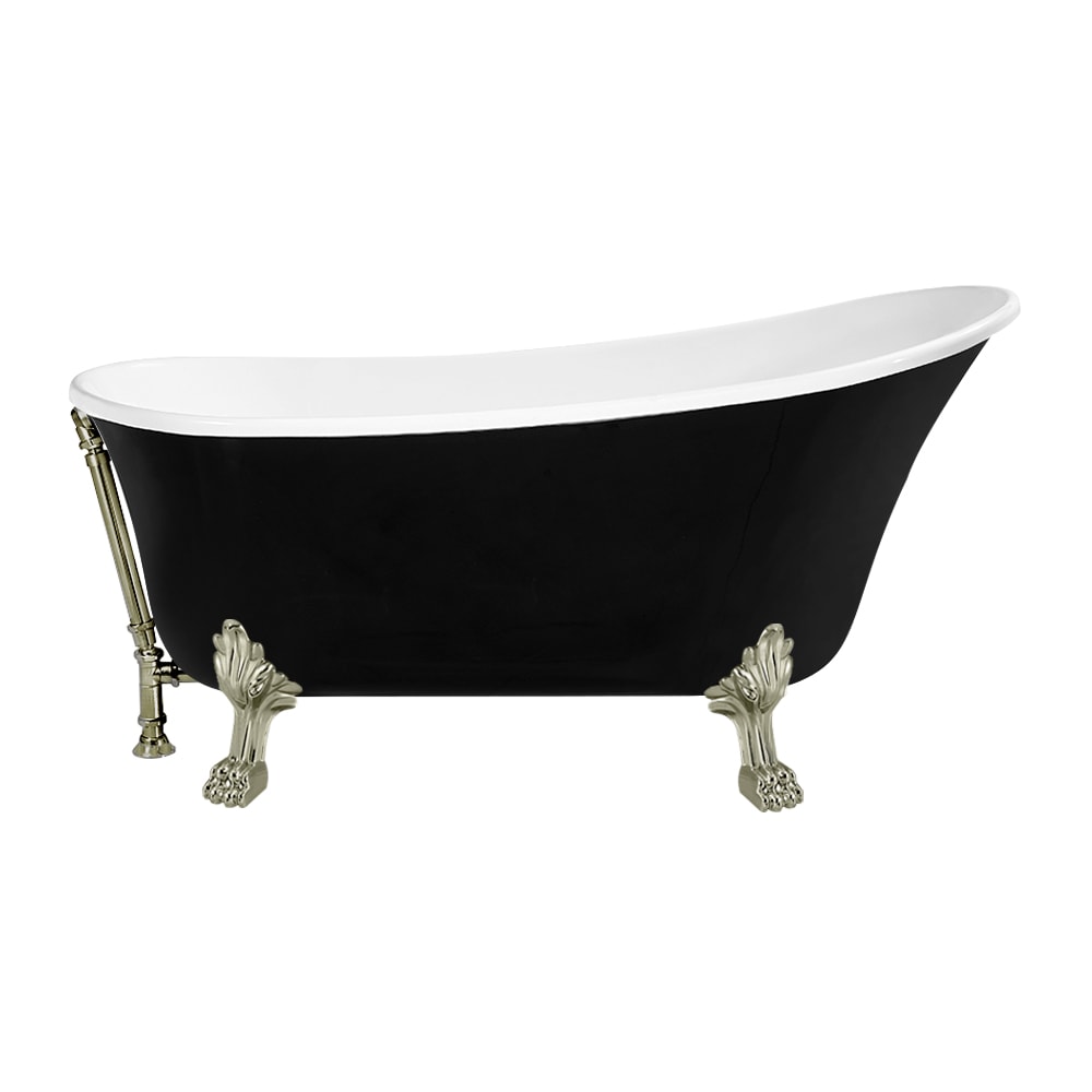 59 inch Streamline NPT9344BNK-BNK Clawfoot Bathtub with External Drain