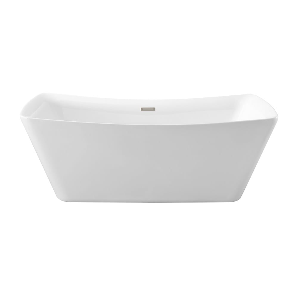 67 inch Streamline NPT9541BNK Soaking Freestanding Bathtub with Internal Drain