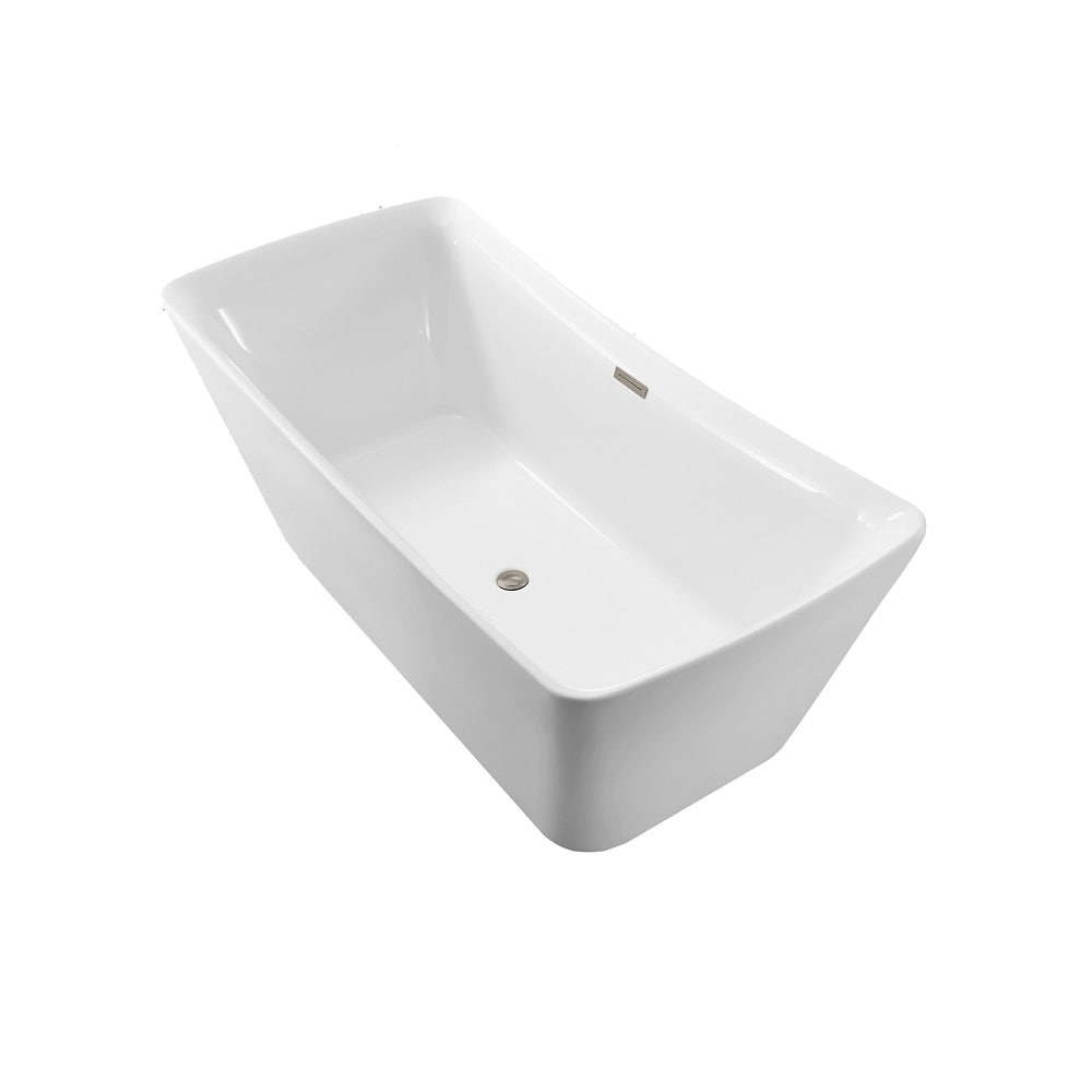 67 inch Streamline NPT9541BNK Soaking Freestanding Bathtub with Internal Drain