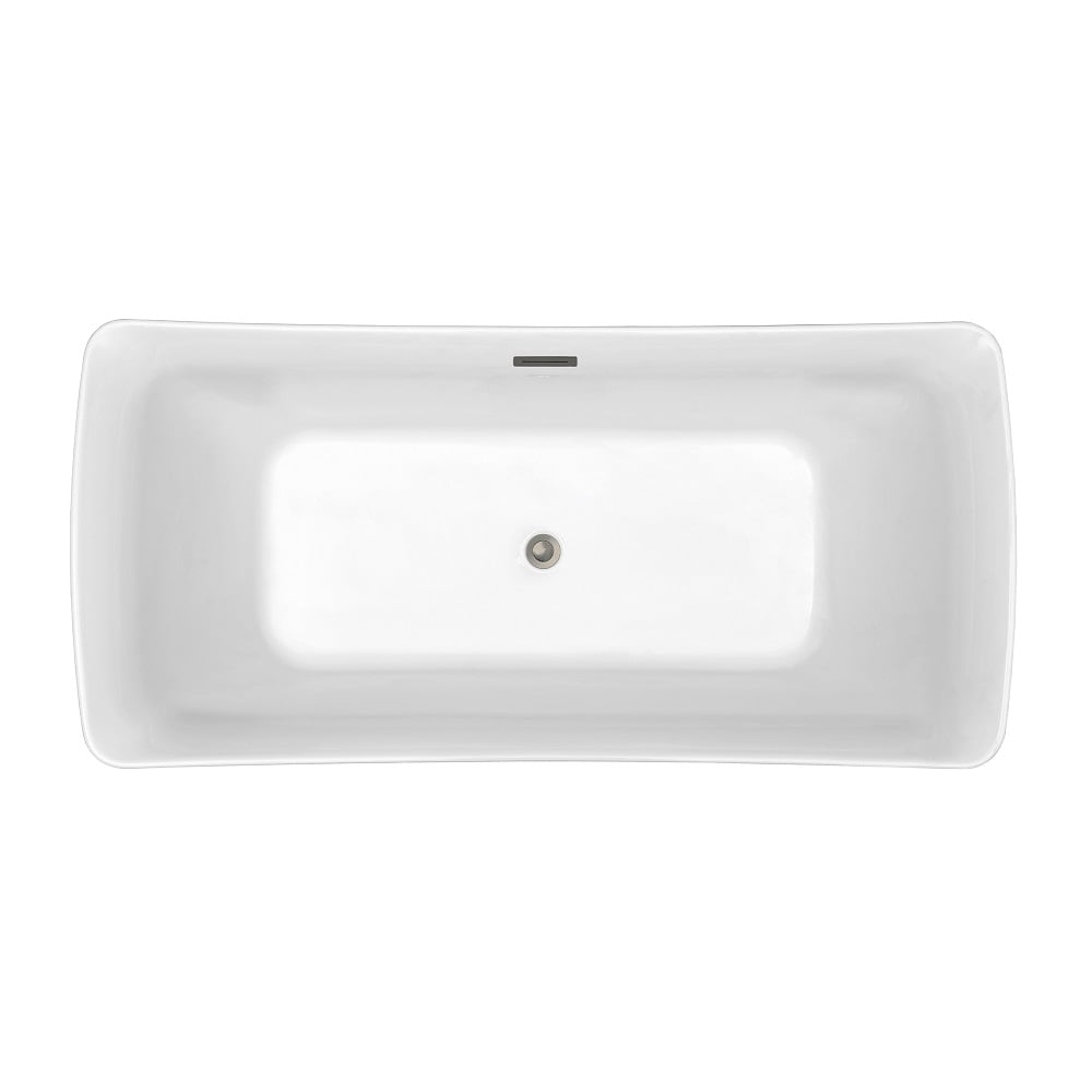 67 inch Streamline NPT9541BNK Soaking Freestanding Bathtub with Internal Drain