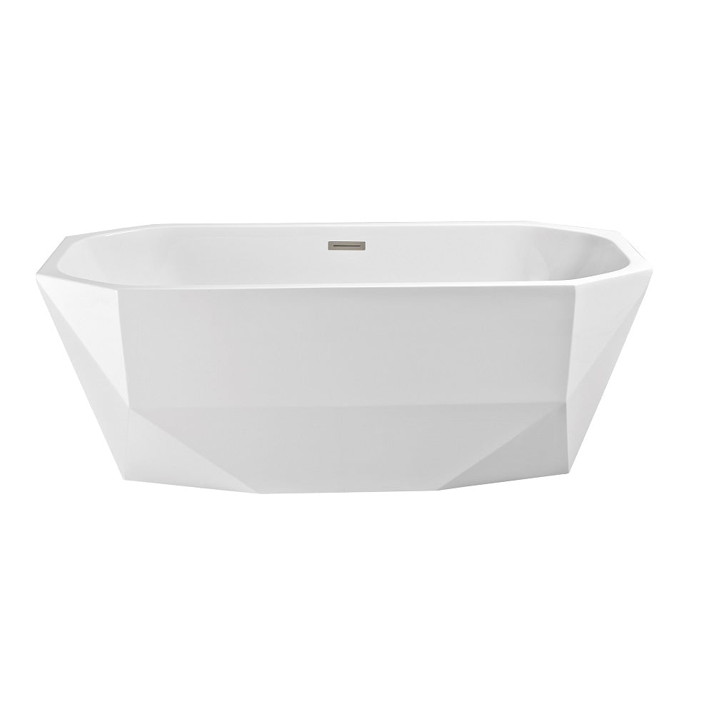 67 inch Streamline NPT9622BNK Freestanding Bathtub with Internal Drain
