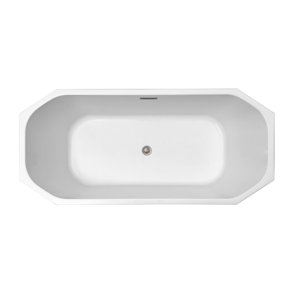 67 inch Streamline NPT9622BNK Freestanding Bathtub with Internal Drain