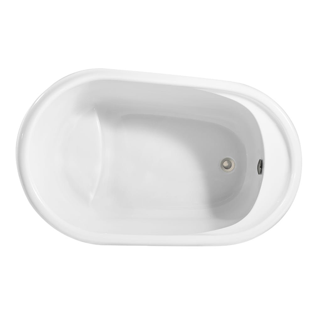 Baignoire autoportante Streamline NPT92040BNK de 51 pouces avec drain interne