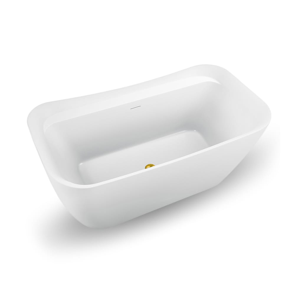 59 inch Streamline NPT91720GLD Freestanding Bathtub with Internal Drain