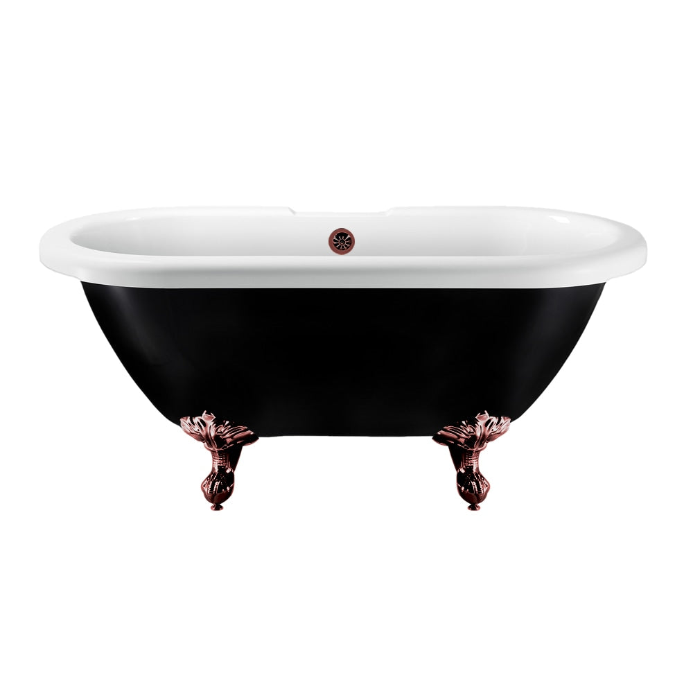 Baignoire sur pattes Streamline NPT91120ORB-ORB de 59 pouces avec drain externe