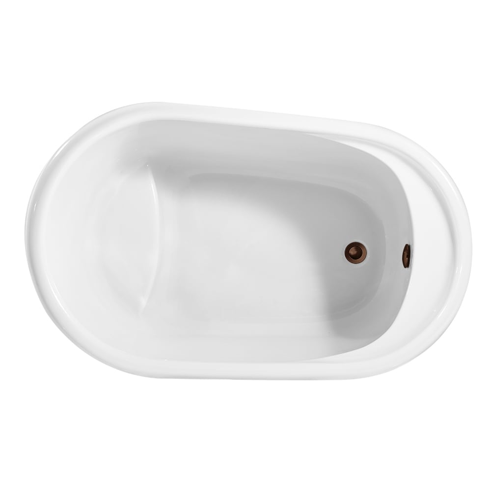Baignoire autoportante Streamline NPT92040ORB de 51 pouces avec drain interne