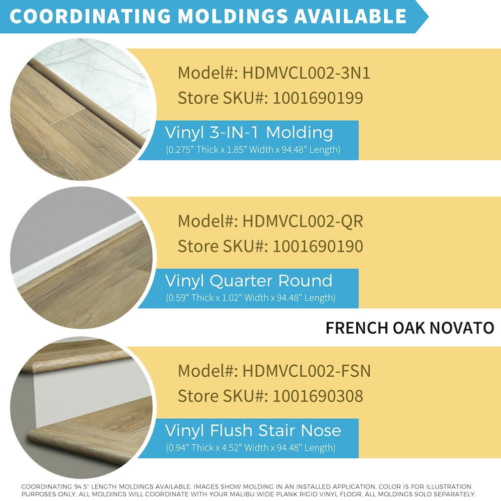 French Oak Novato 7.17 in. x 60 in. Rigid Core Luxury Vinyl Plank Flooring (23.88 sq. ft. / case)