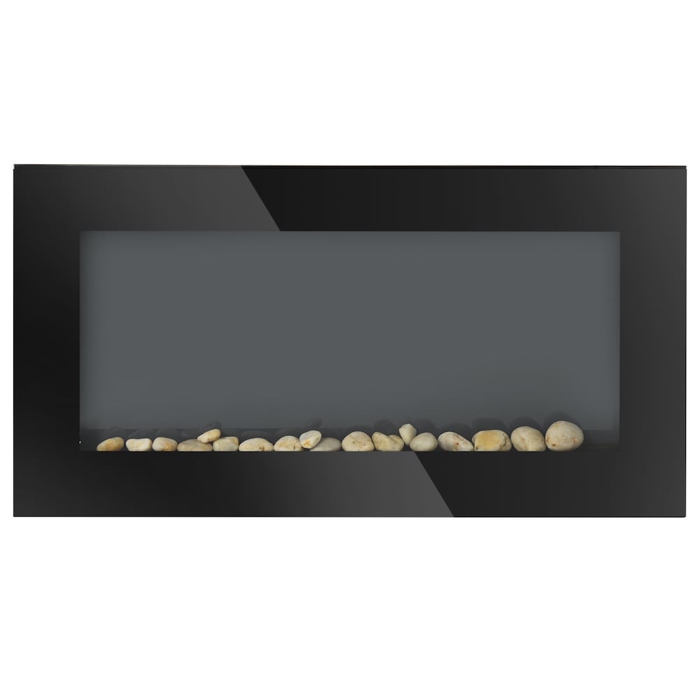 Electric Wall-Mounted Fireplace with Flame Effect & 7 Color Backgrounds