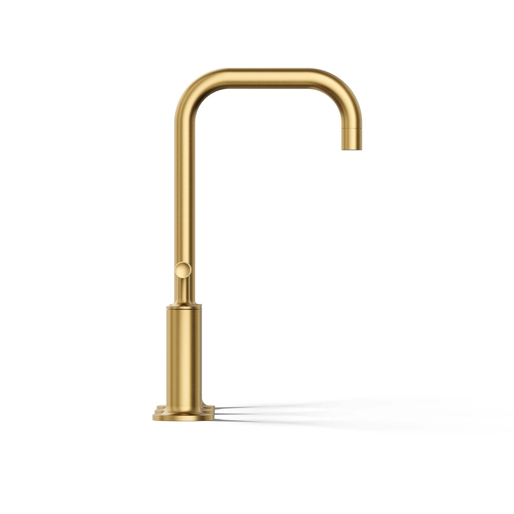 Robinet d'évier à large portée Purist, poignées à levier hautes, bec col de cygne haut, laiton