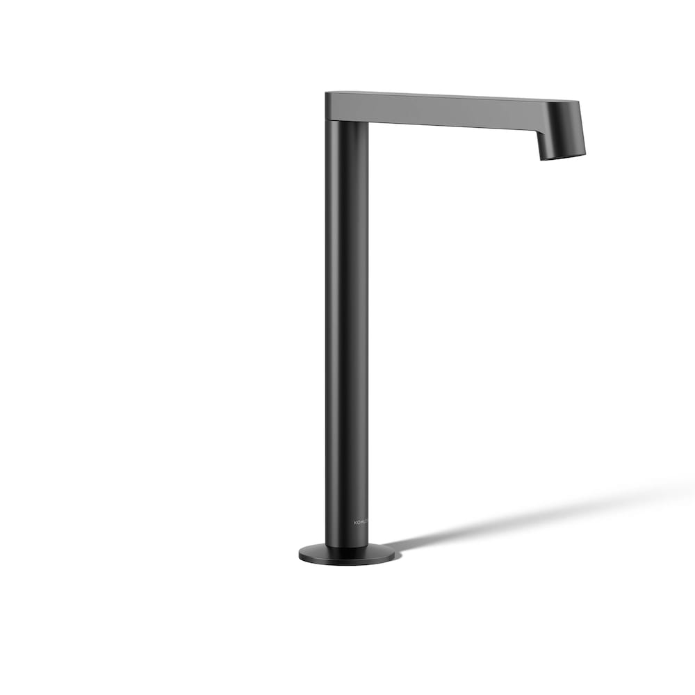 Composants Bec de lavabo haut de salle de bain avec design en rangée, noir