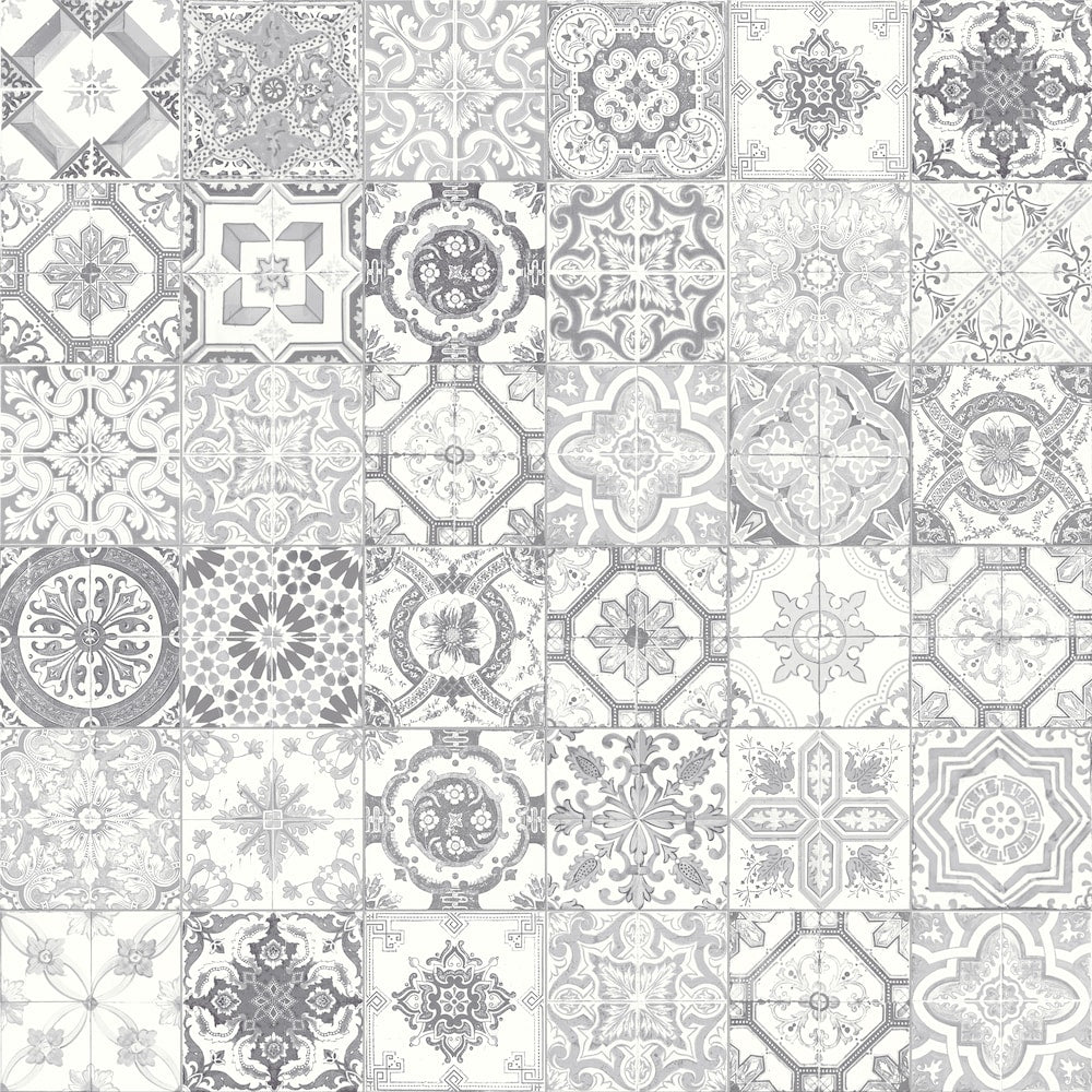 Carreaux de porcelaine pressés mats Medina Grey Mix de 8 po x 8 po (10,76 pi2/boîte)