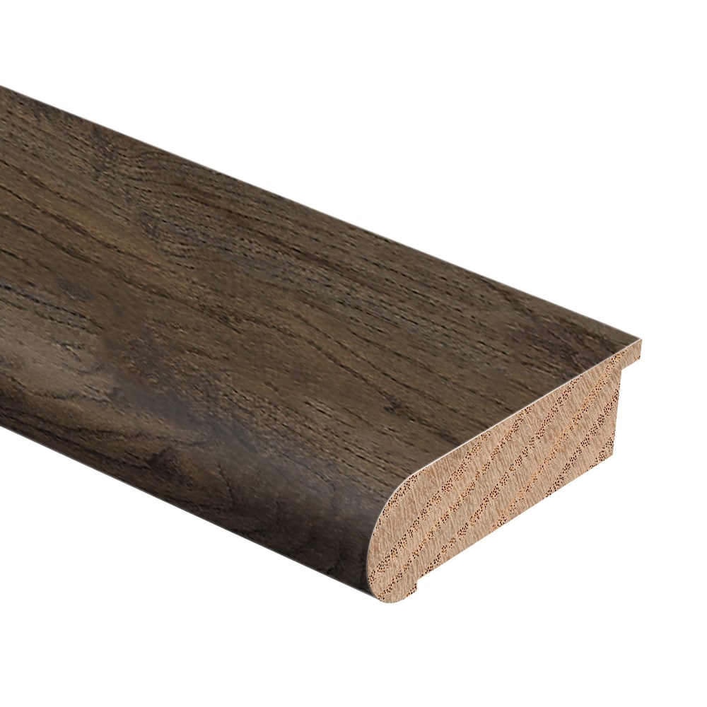 Moulure de nez de marche en bois dur affleurante en chêne gris de 3/4 po d'épaisseur x 2-3/4 po de largeur x 94 po de longueur