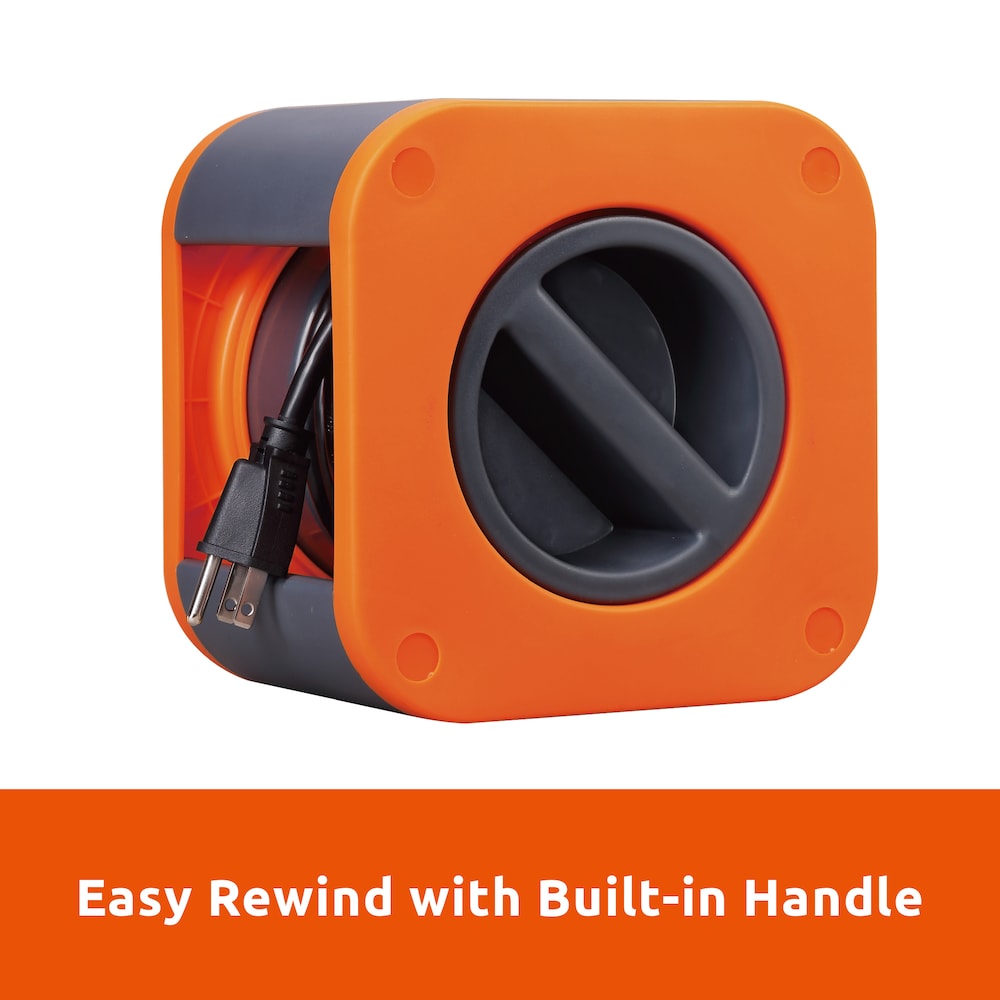 25 ft. 14/3 Extension Cord Reel with 2 USB Ports and 3 Grounded Outlets, and Overload Circuit Breaker