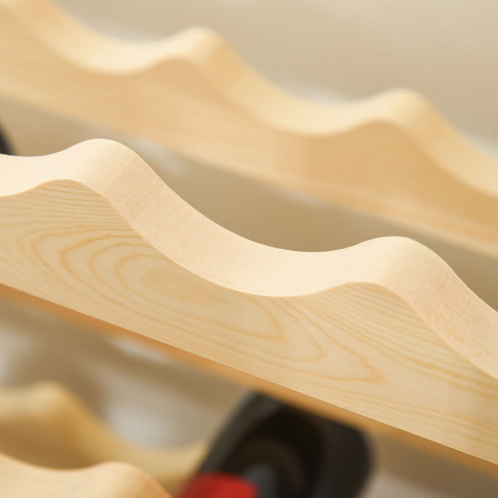 Freestanding 8-Tier Solid Wood Wine Rack Stackable Holder 96-Bottle