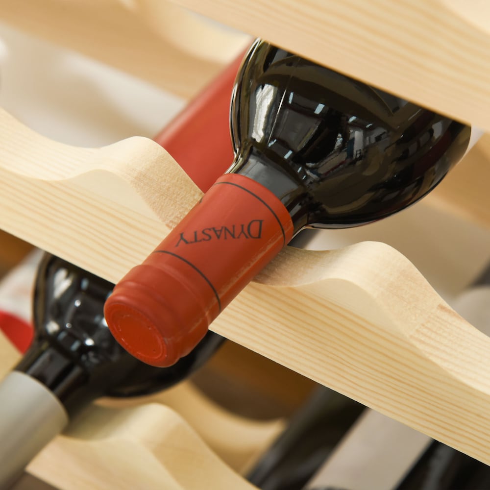 Freestanding 8-Tier Solid Wood Wine Rack Stackable Holder 96-Bottle