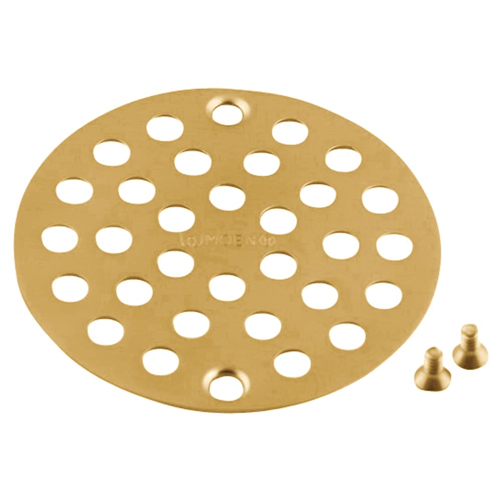 4 inch Shower Drain Cover for 3-3/8" Opening in Brushed Gold