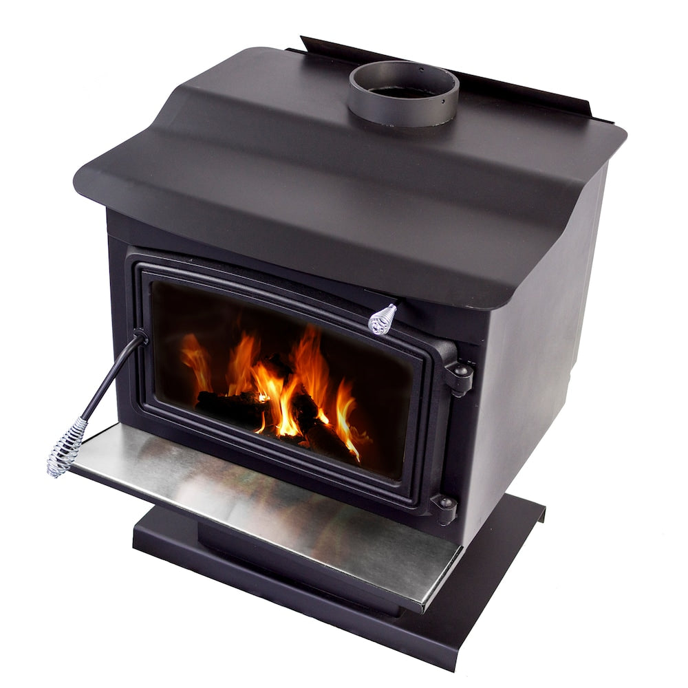 2,500 sq. ft. EPA Certified Pedestal Wood Stove with Stainless Steel Ash Lip