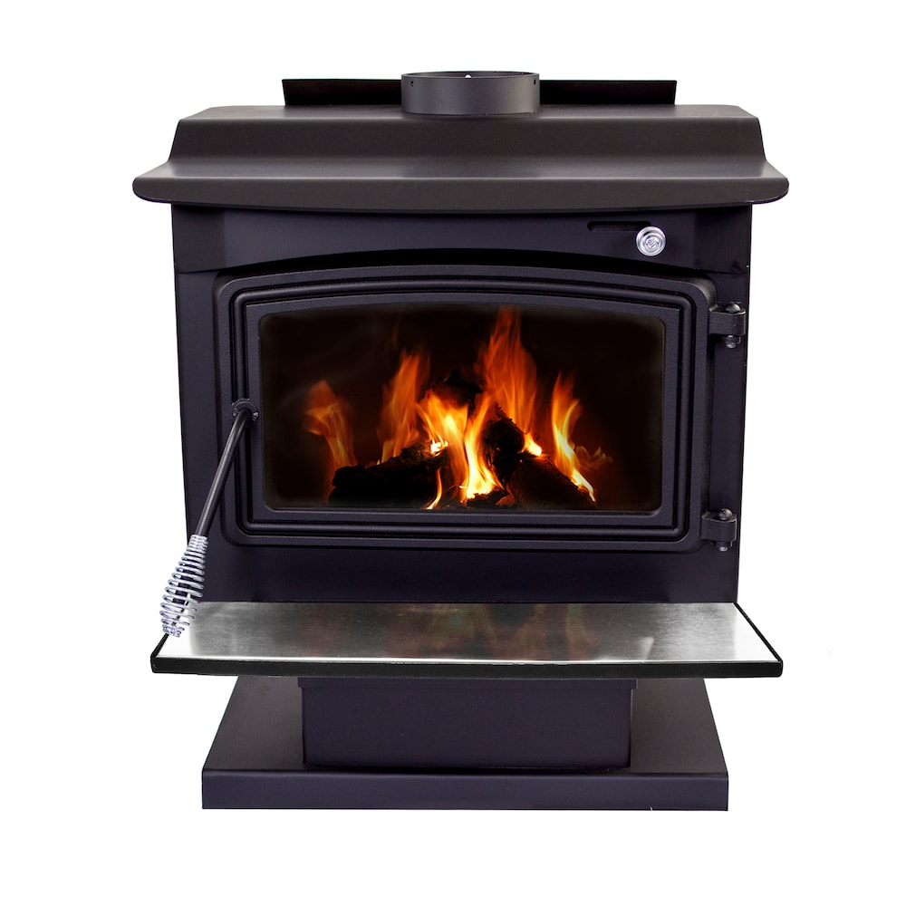 2,500 sq. ft. EPA Certified Pedestal Wood Stove with Stainless Steel Ash Lip