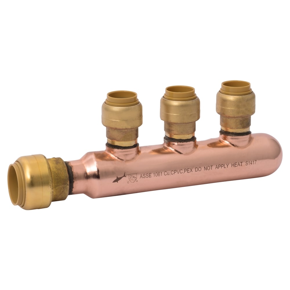 3/4 inch X 1/2 inch SharkBite 3 Port Manifold Closed